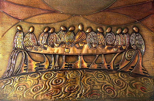 The Last (Passover) Supper - Copper Relief