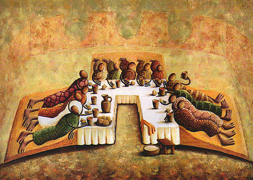 The Lord's Last (Passover) Supper - Giclee on Canvas – Okaybabs Art